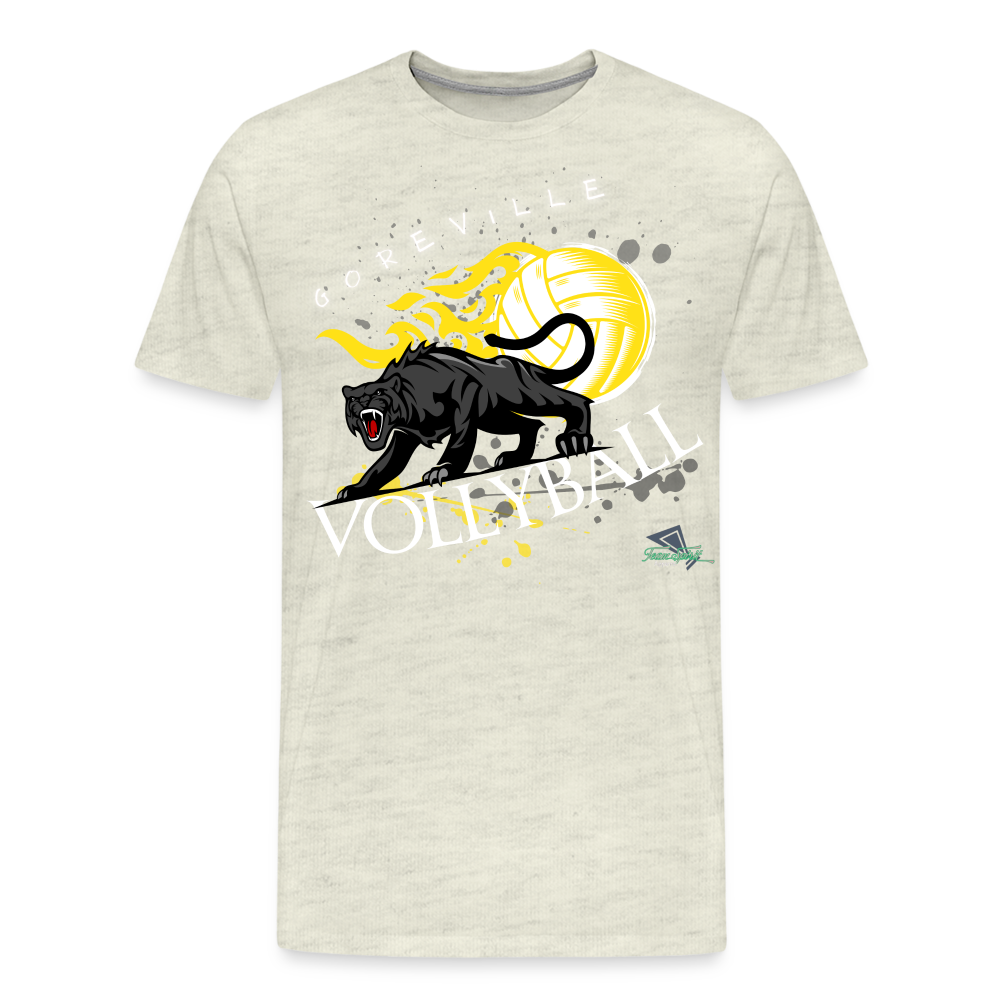 Goreville Blackcats Vollyball “on fire” Premium T-Shirt - heather oatmeal