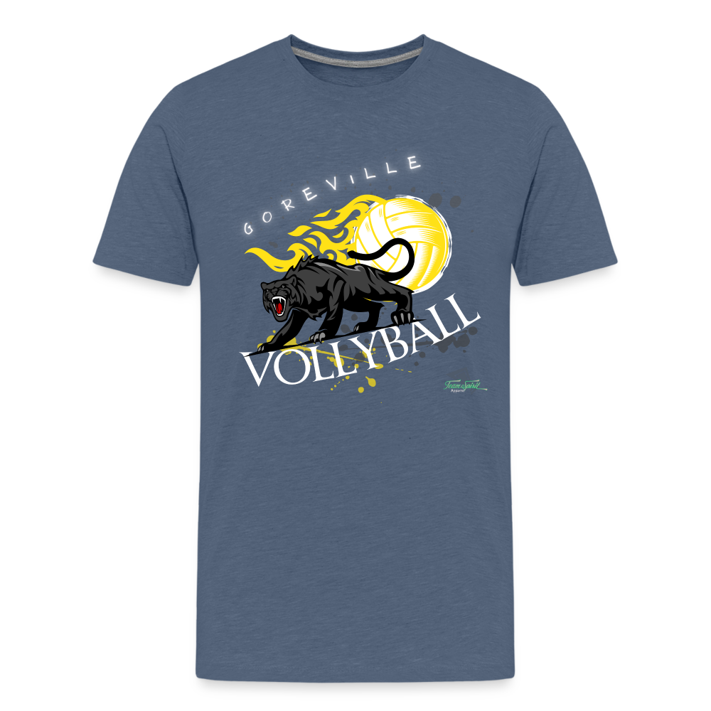 Kids' Goreville Blackcats Vollyball “on fire” Premium T-Shirt - heather blue