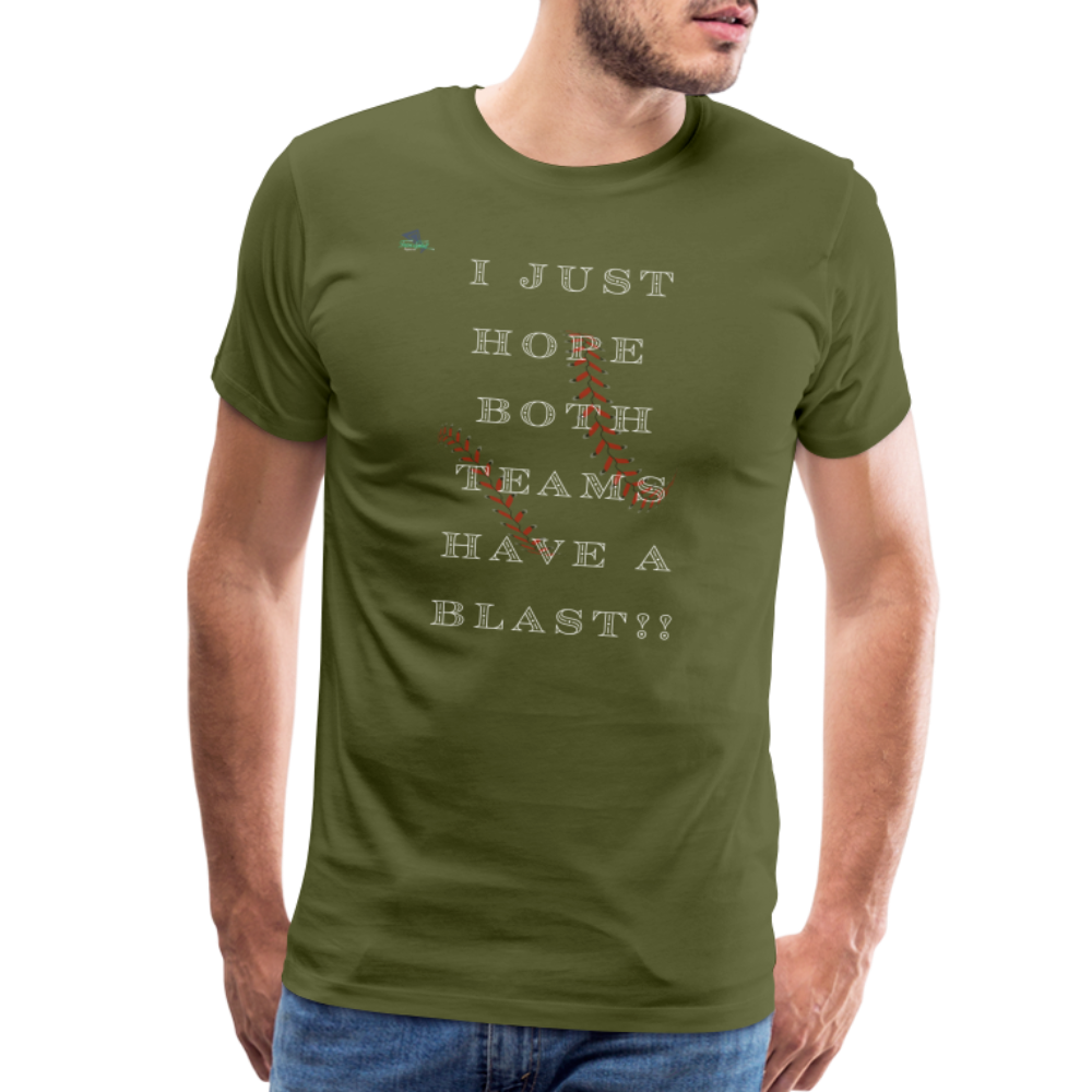 Baseball Blast Premium T-Shirt - olive green