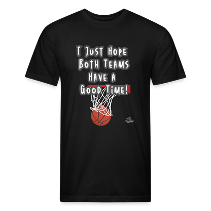 Fitted/Poly Good Time Basketball T-Shirt - black