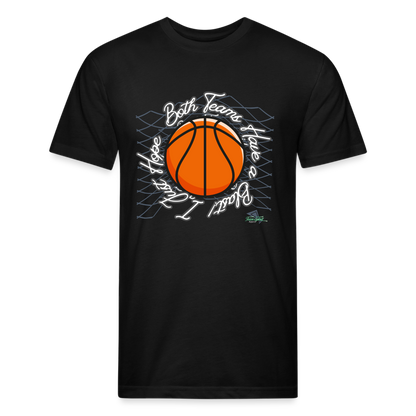 Basketball Fun Poly Fitted T-Shirt - black