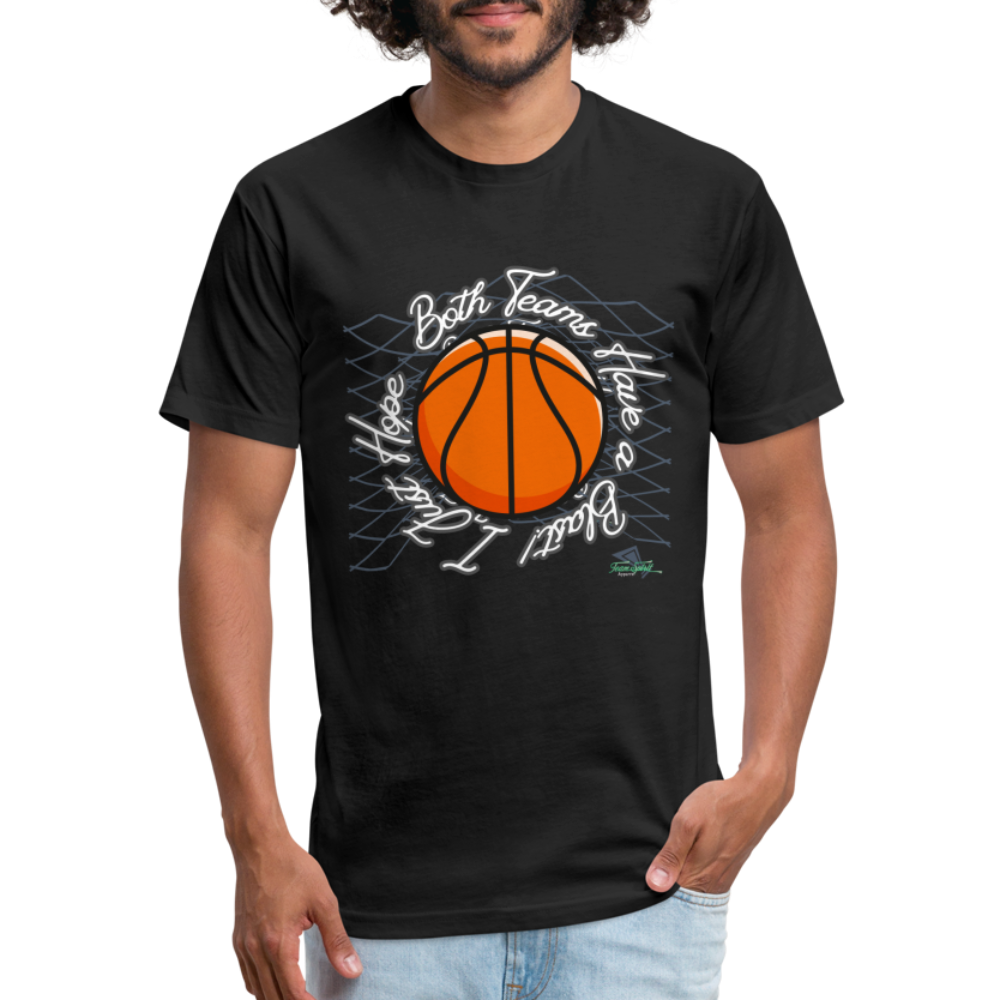 Basketball Fun Poly Fitted T-Shirt - black