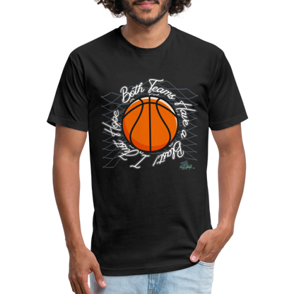 Basketball Fun Poly Fitted T-Shirt - black