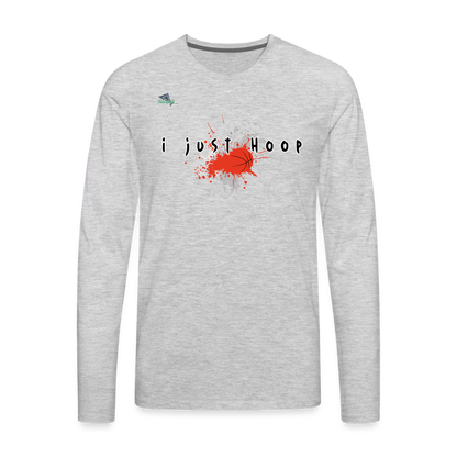 Men's Premium “Just Hoop” Long Sleeve T-Shirt - heather gray