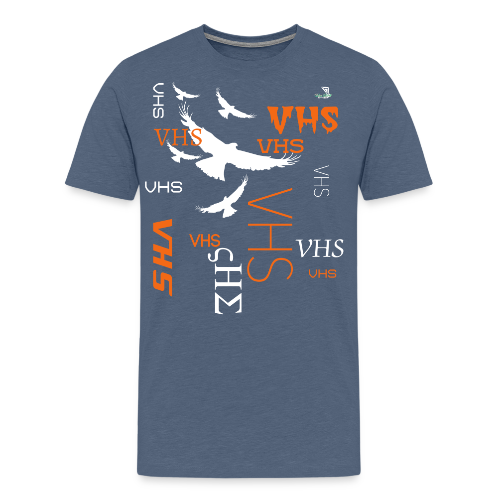 Men's Premium VHS Eagles T-Shirt - heather blue