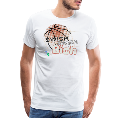 Men's “Swish” Premium T-Shirt - white