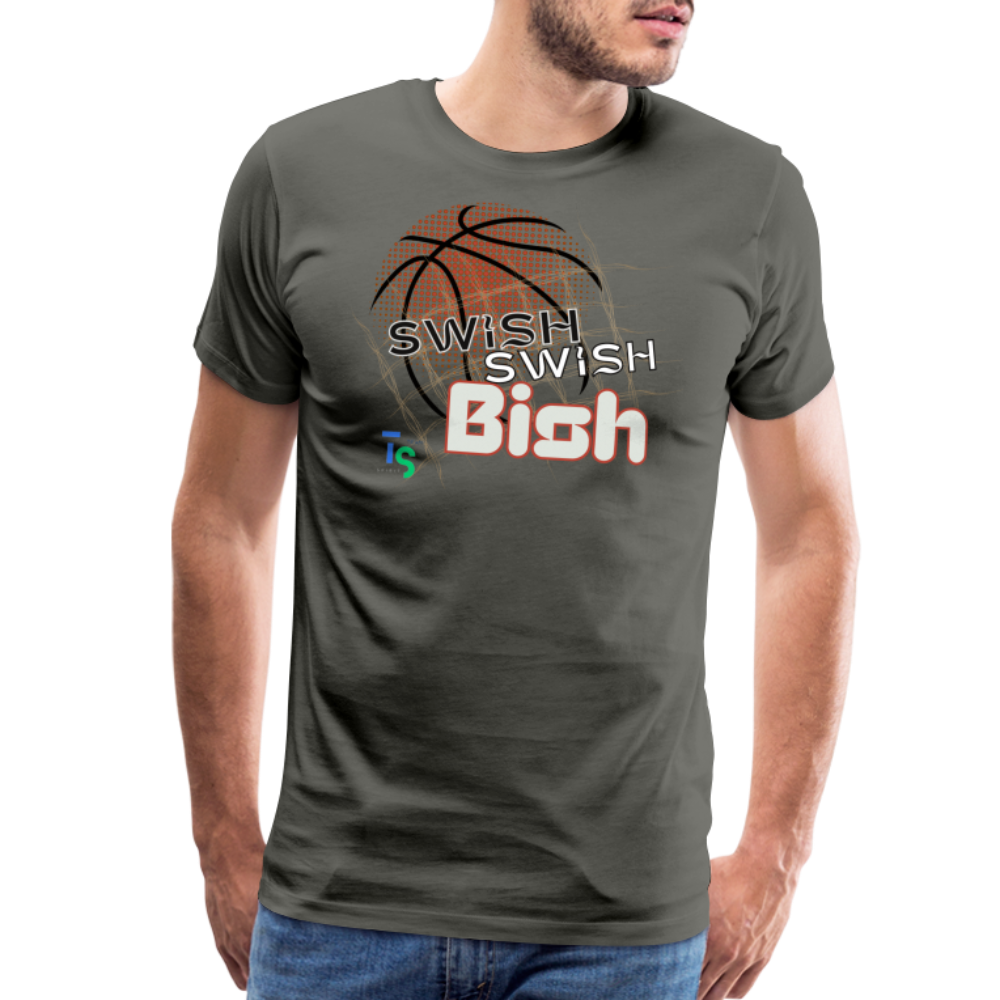 Men's “Swish” Premium T-Shirt - asphalt gray