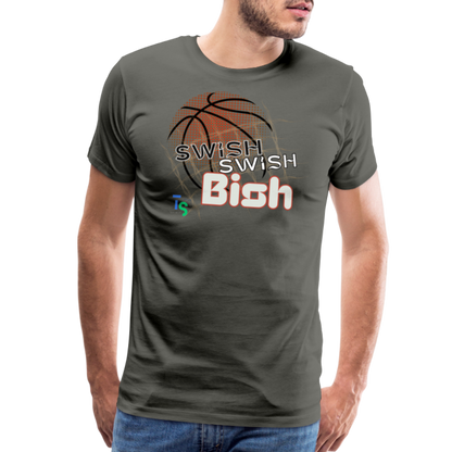 Men's “Swish” Premium T-Shirt - asphalt gray