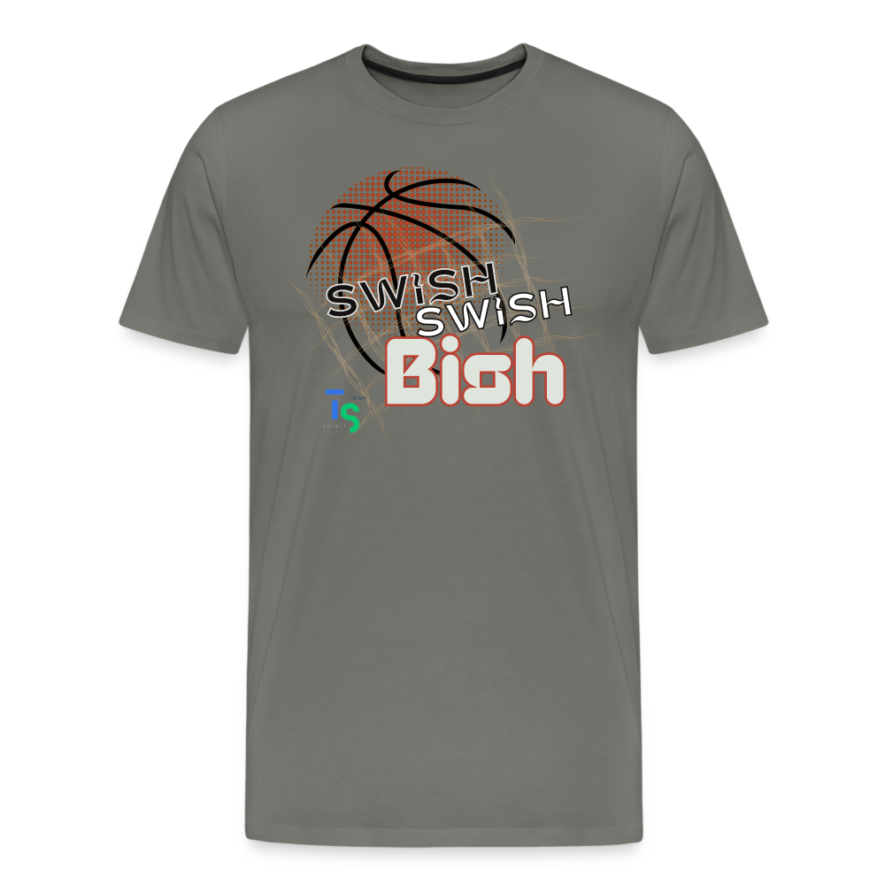 Men's “Swish” Premium T-Shirt - asphalt gray