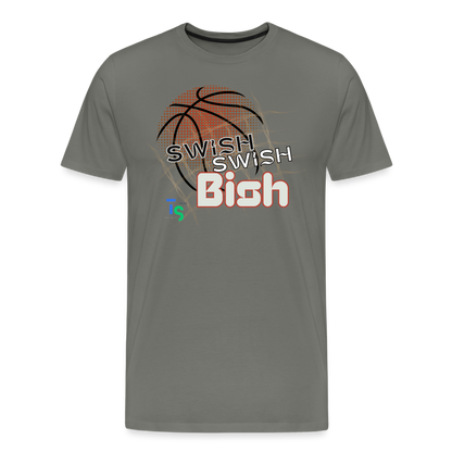 Men's “Swish” Premium T-Shirt - asphalt gray