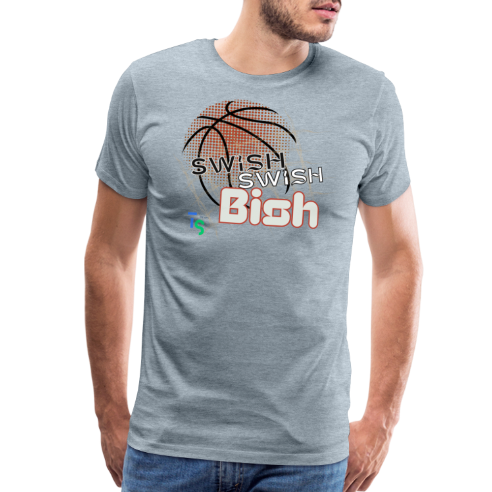 Men's “Swish” Premium T-Shirt - heather ice blue