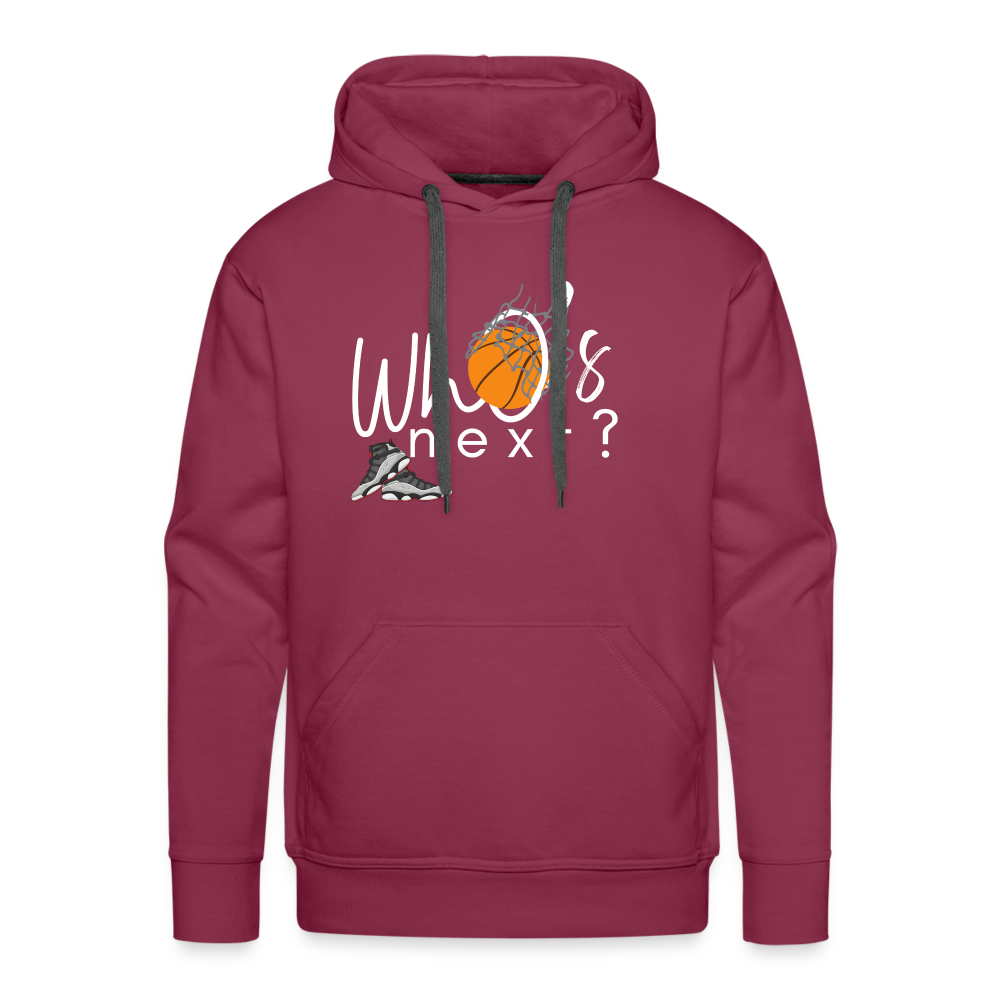 Men’s “Who’s Next” Basketball Premium Hoodie - burgundy