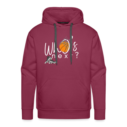 Men’s “Who’s Next” Basketball Premium Hoodie - burgundy