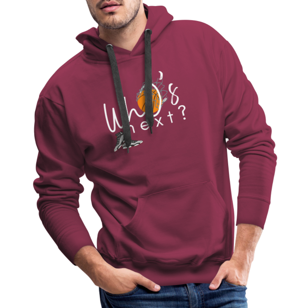 Men’s “Who’s Next” Basketball Premium Hoodie - burgundy