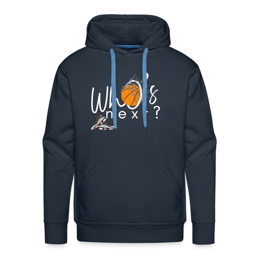 Men’s “Who’s Next” Basketball Premium Hoodie - navy