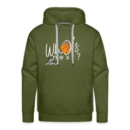 Men’s “Who’s Next” Basketball Premium Hoodie - olive green