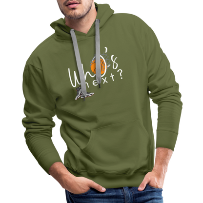 Men’s “Who’s Next” Basketball Premium Hoodie - olive green