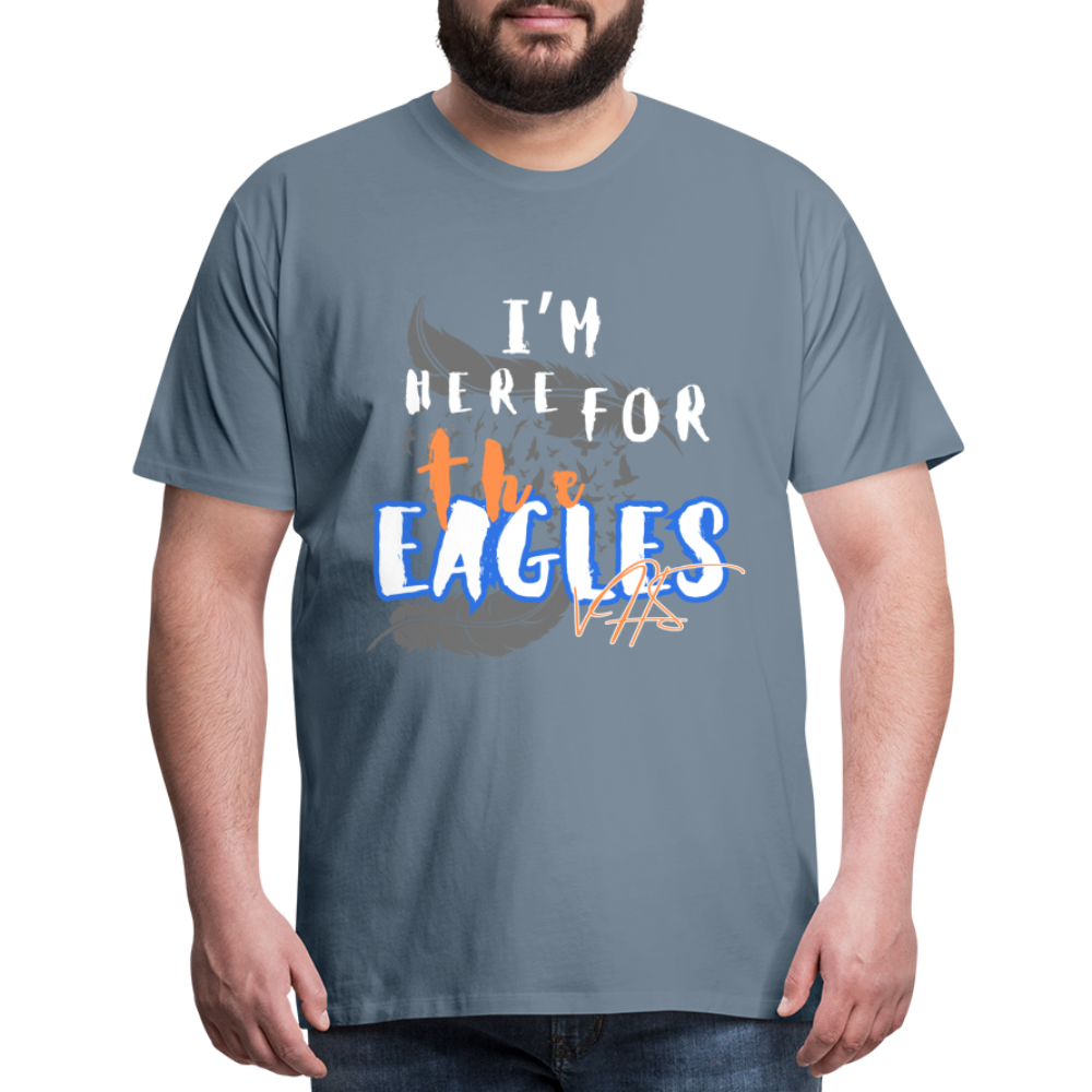 Men's Premium Vienna Eagles “ IM HERE”  T-Shirt - steel blue