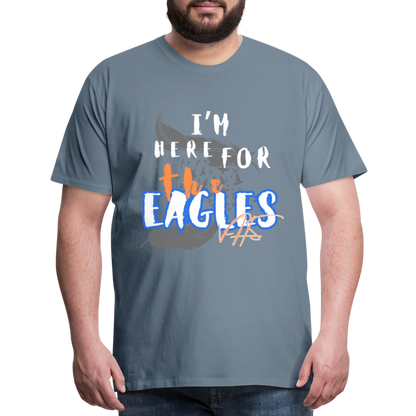 Men's Premium Vienna Eagles “ IM HERE”  T-Shirt - steel blue