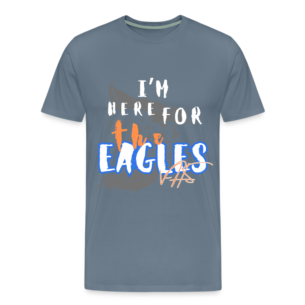 Men's Premium Vienna Eagles “ IM HERE”  T-Shirt - steel blue