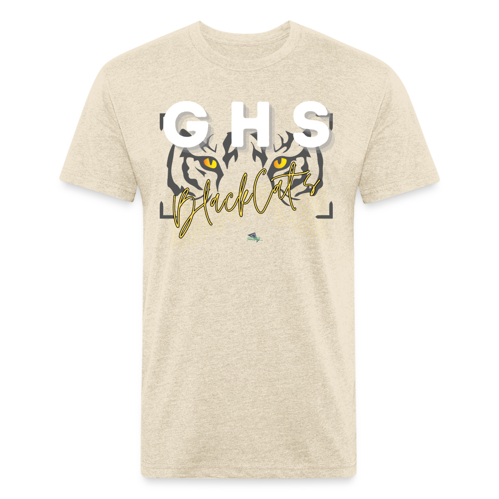 Goreville Black Cats Fitted Cotton/Poly T-Shirt by Next Level - heather cream