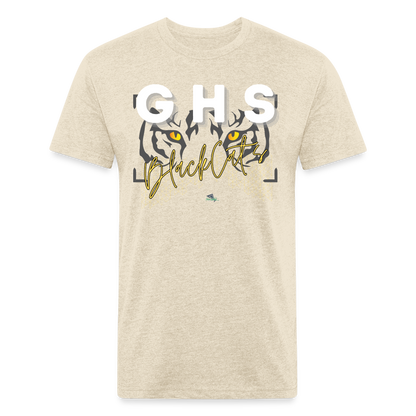 Goreville Black Cats Fitted Cotton/Poly T-Shirt by Next Level - heather cream