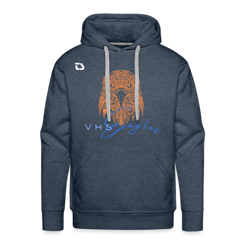 VHS Eagles "Head On" Men’s Premium Hoodie - heather denim