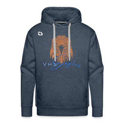 VHS Eagles "Head On" Men’s Premium Hoodie - heather denim