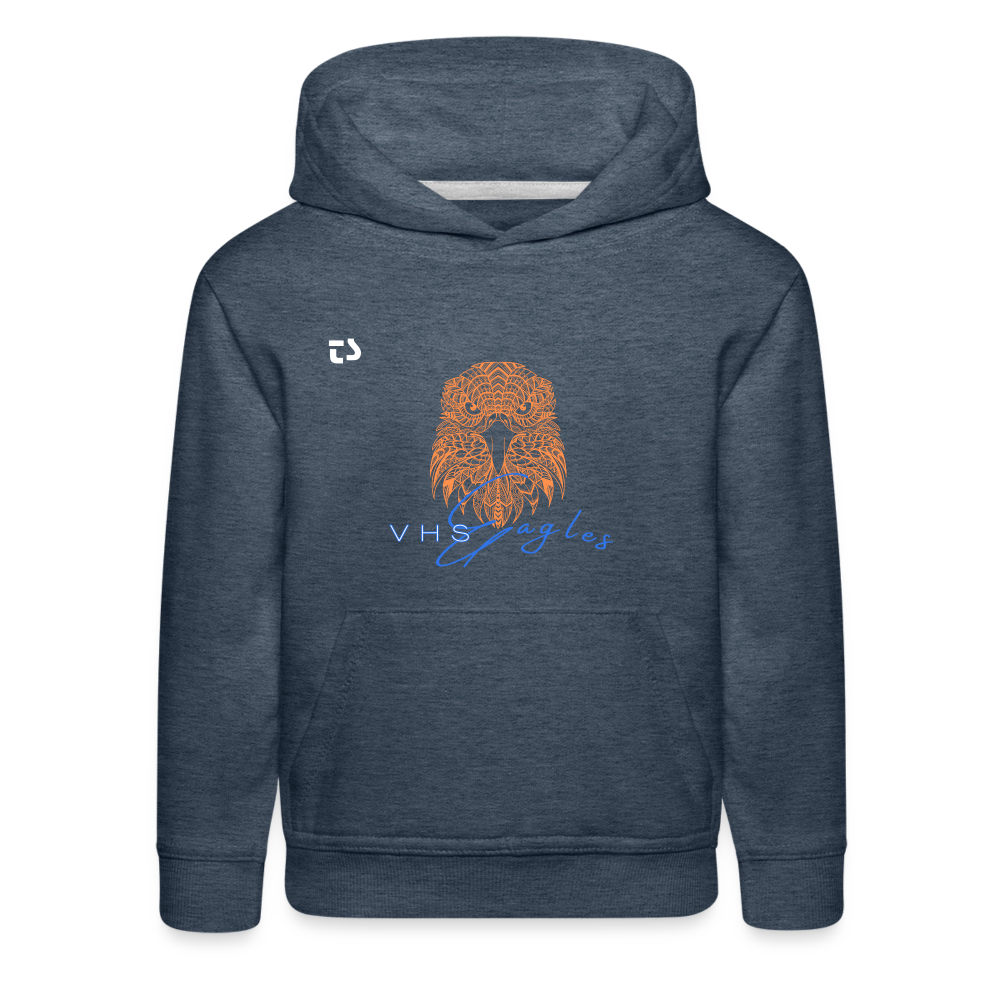 Kids‘ VHS Eagles "Head On" Premium Hoodie - heather denim