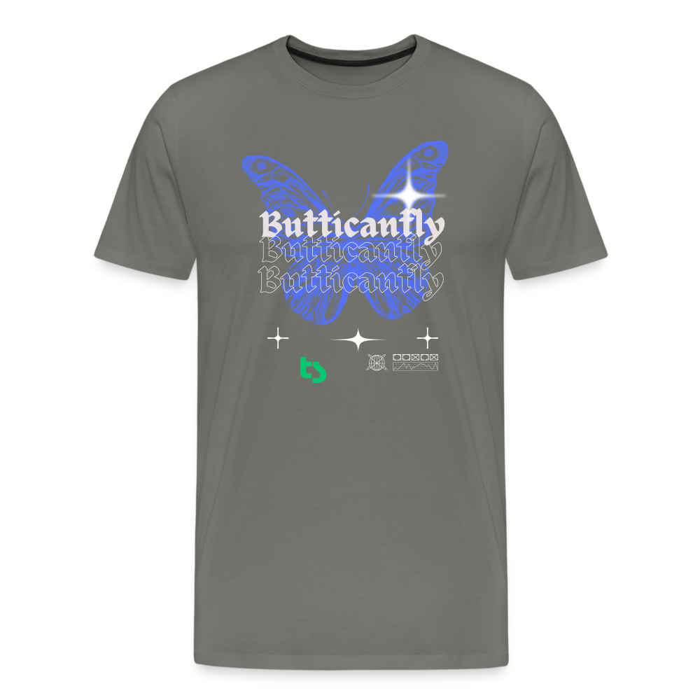 Men’s Premium Butticanfly TShirt - asphalt gray