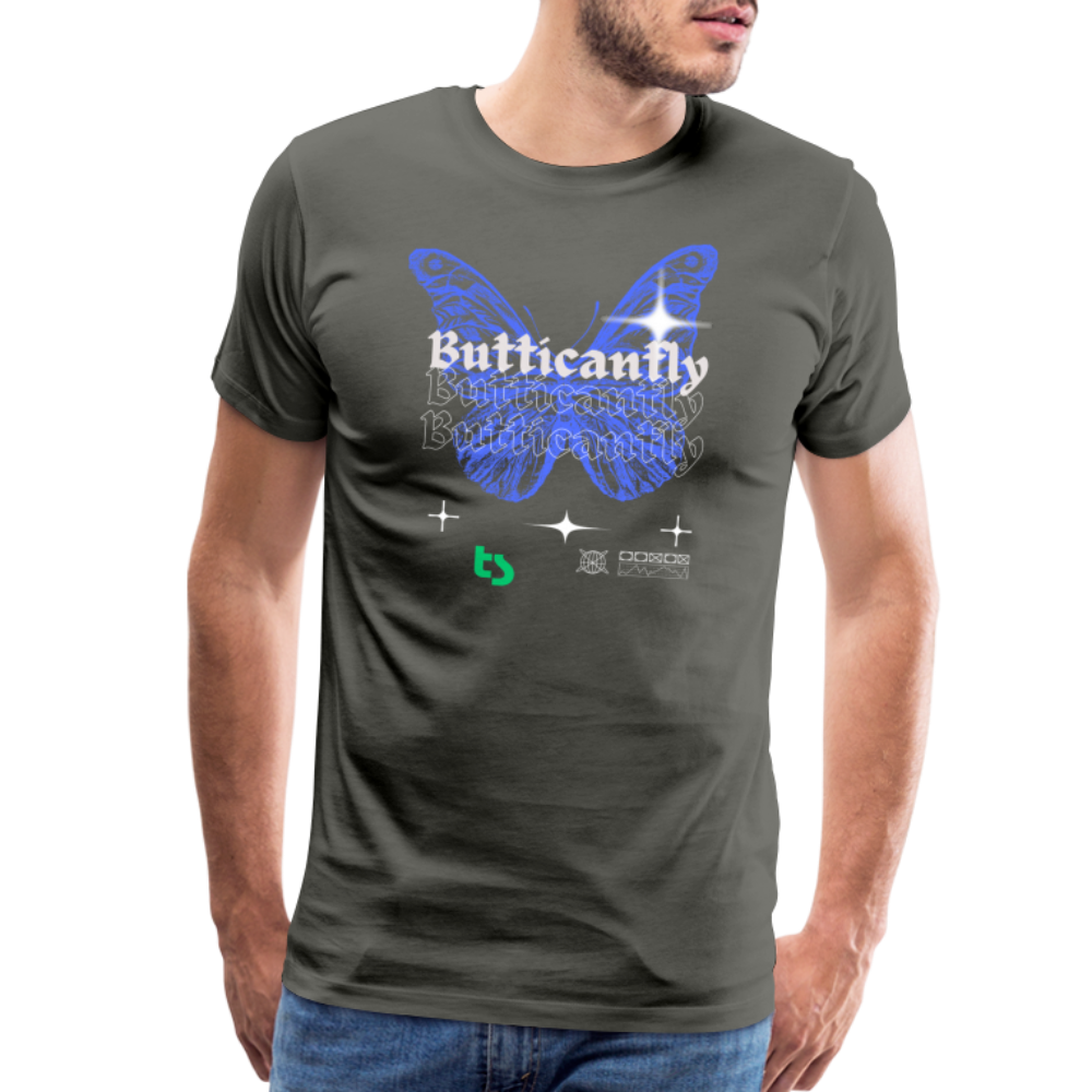 Men’s Premium Butticanfly TShirt - asphalt gray