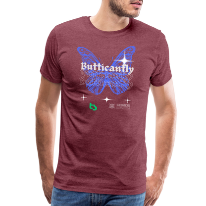 Men’s Premium Butticanfly TShirt - heather burgundy