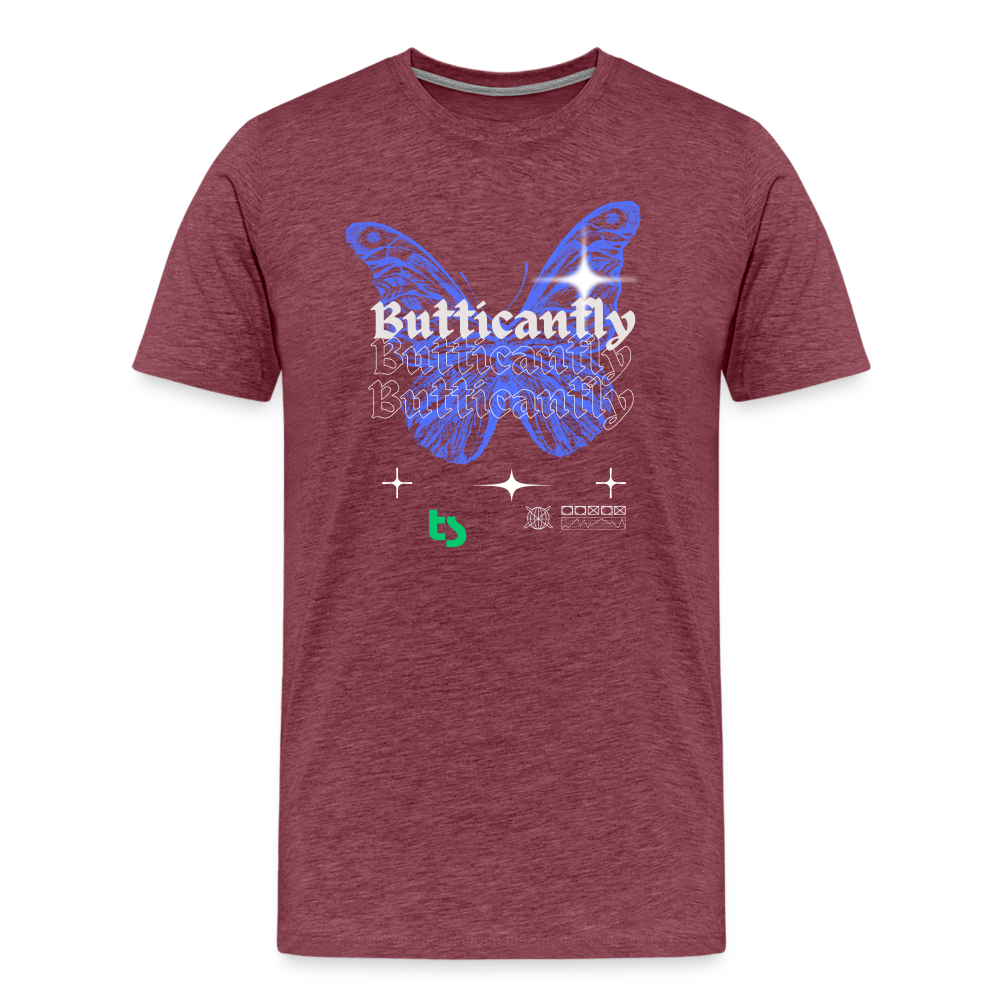 Men’s Premium Butticanfly TShirt - heather burgundy