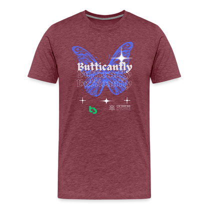 Men’s Premium Butticanfly TShirt - heather burgundy