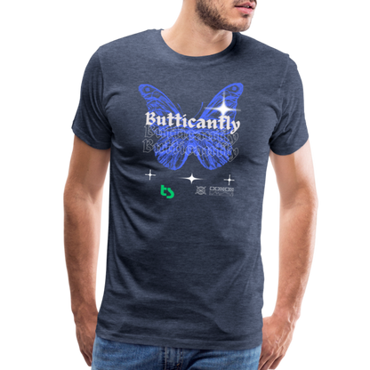 Men’s Premium Butticanfly TShirt - heather blue