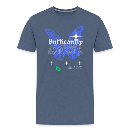 Men’s Premium Butticanfly TShirt - heather blue