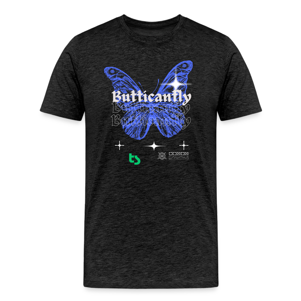 Men’s Premium Butticanfly TShirt - charcoal grey