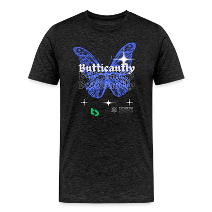 Men’s Premium Butticanfly TShirt - charcoal grey