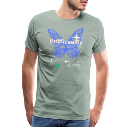 Men’s Premium Butticanfly TShirt - steel green