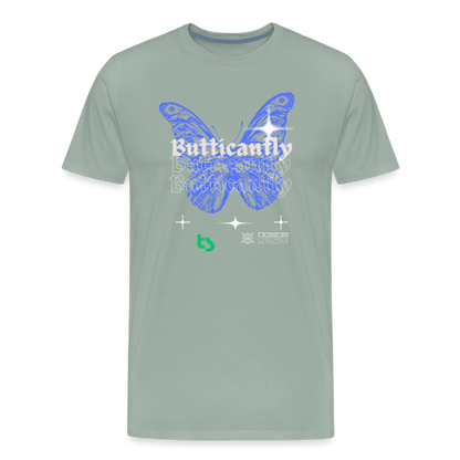 Men’s Premium Butticanfly TShirt - steel green