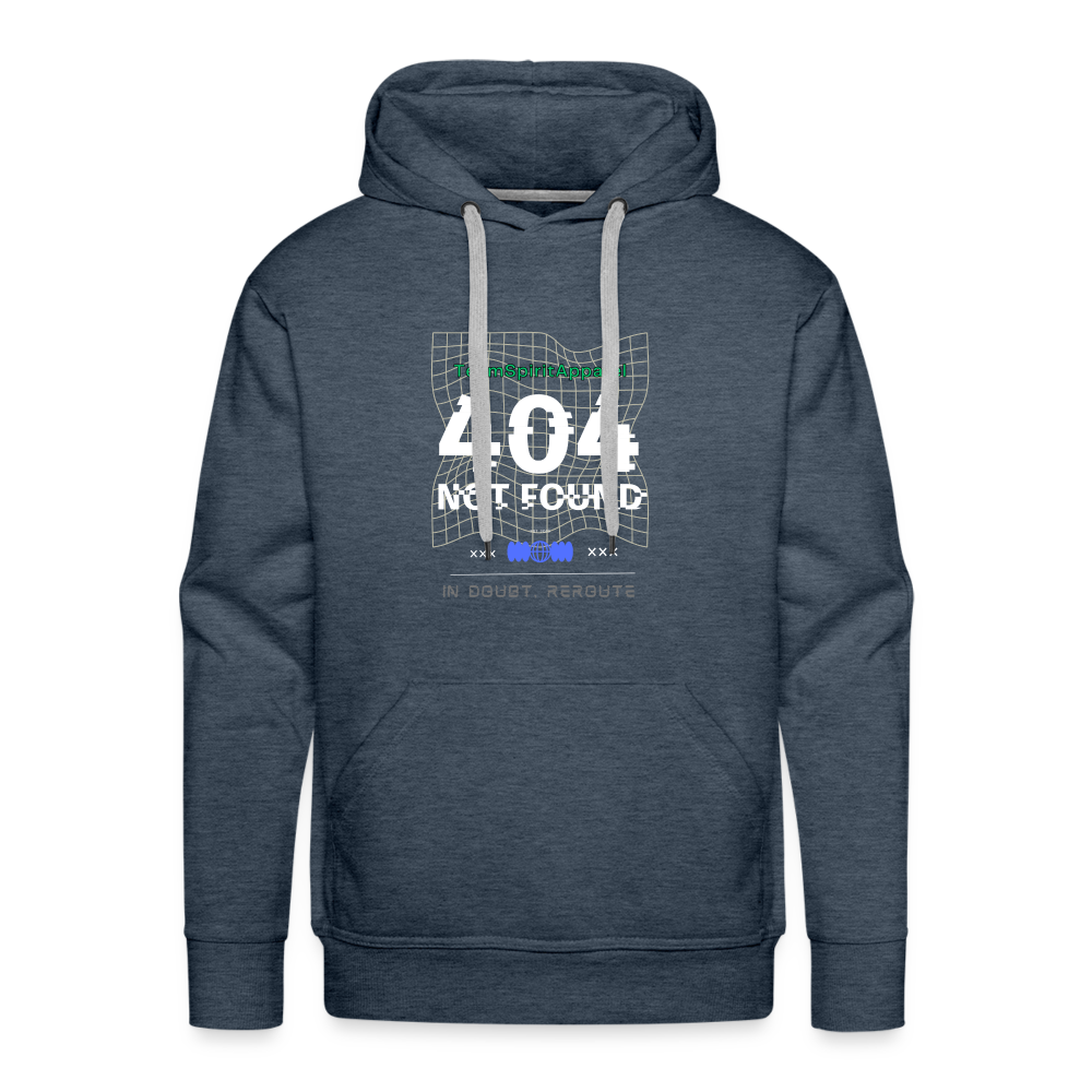 Team Spirit 404 Not Found Premium Hoodie - heather denim