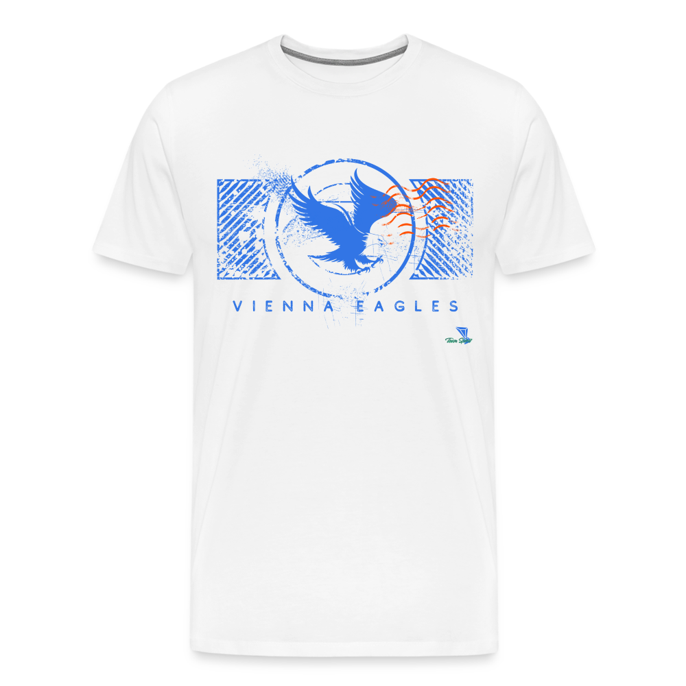 Vienna High School Eagles Royal Stamped Premium T-Shirt - white