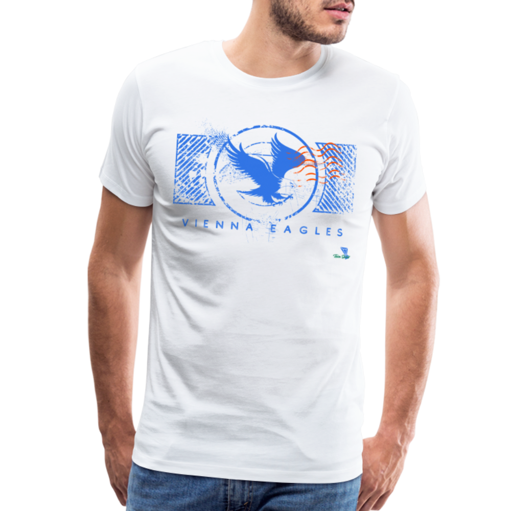 Vienna High School Eagles Royal Stamped Premium T-Shirt - white