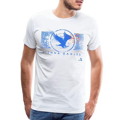 Vienna High School Eagles Royal Stamped Premium T-Shirt - white