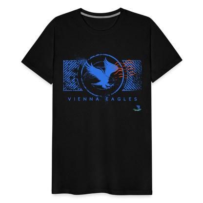 Vienna High School Eagles Royal Stamped Premium T-Shirt - black