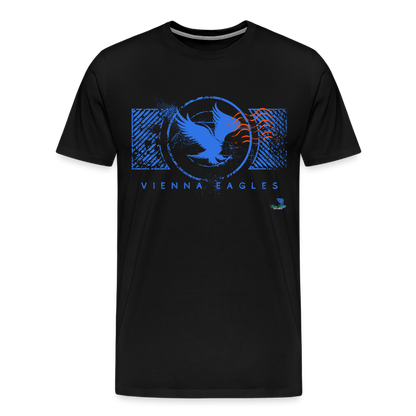 Vienna High School Eagles Royal Stamped Premium T-Shirt - black