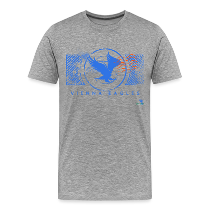 Vienna High School Eagles Royal Stamped Premium T-Shirt - heather gray