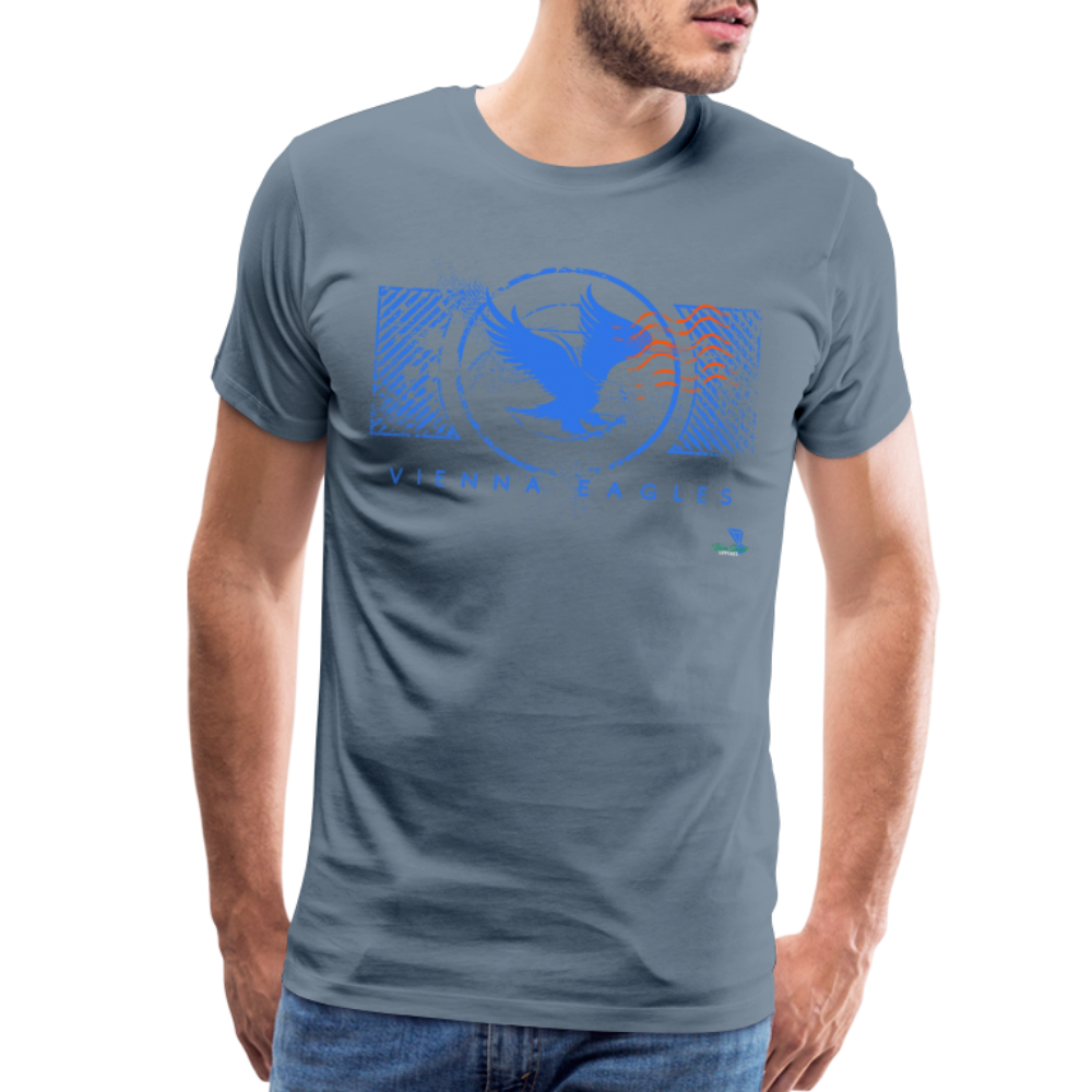 Vienna High School Eagles Royal Stamped Premium T-Shirt - steel blue