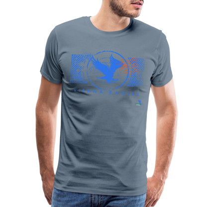 Vienna High School Eagles Royal Stamped Premium T-Shirt - steel blue