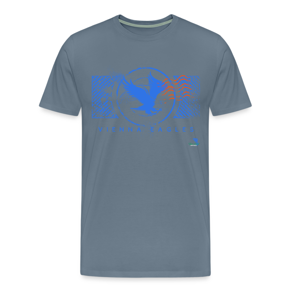 Vienna High School Eagles Royal Stamped Premium T-Shirt - steel blue